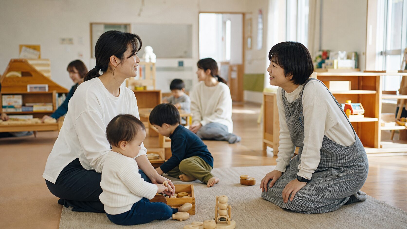 日進市子育て支援センターのプレイルームの様子