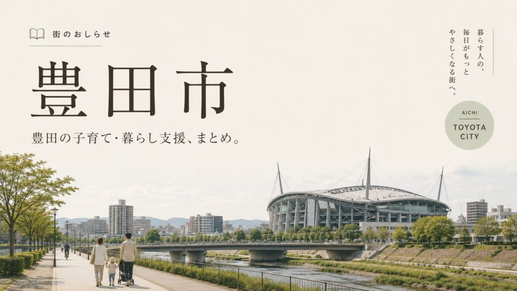 豊田市の子育て・暮らし支援まとめ｜医療費・保育園・出産応援金完全ガイド