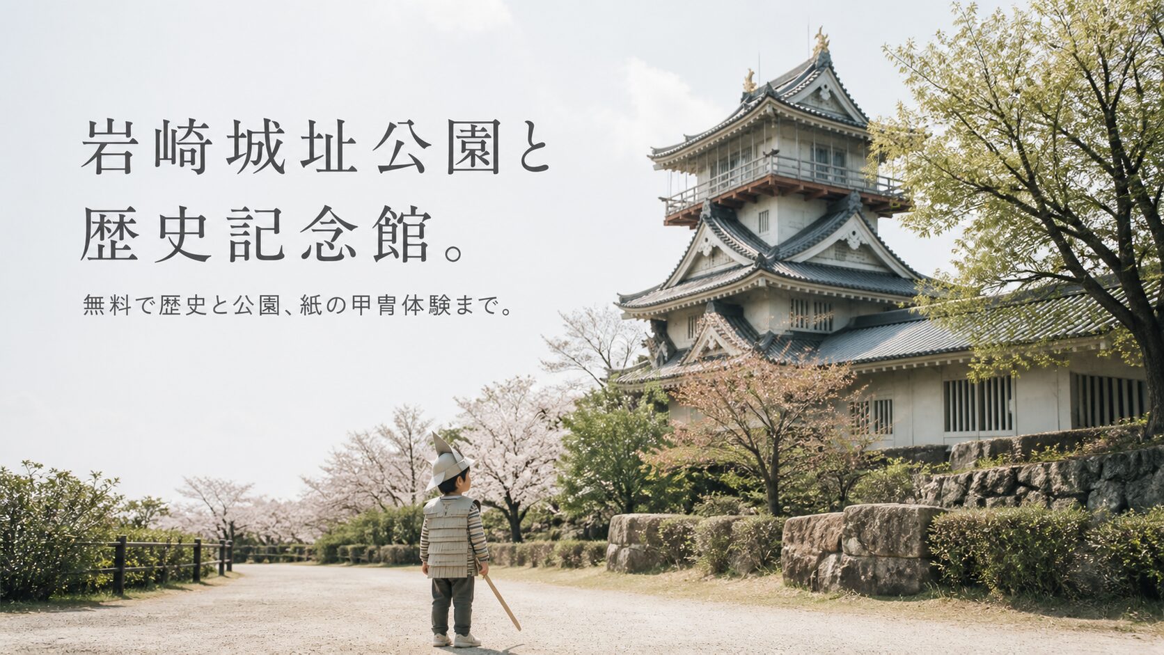 岩崎城址公園｜無料で歴史と展望、紙の甲冑体験。 アイキャッチ