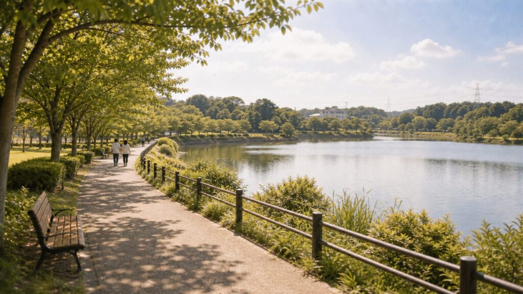 愛知池百年森公園｜水辺を歩く、東郷の大きな散歩道。
